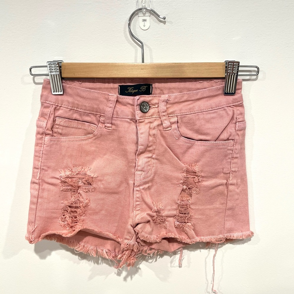 Low Rise Distressed Mini Shorts